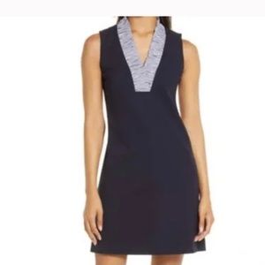 Eliza J Ruffle Neck Pointe Sheath Dress
